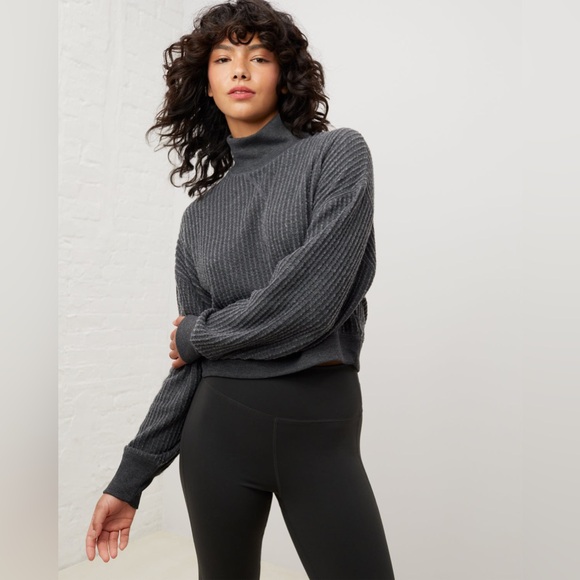 UpWest Cozy Up Thermal Mockneck UpWest gray NWT UW2 - Picture 1 of 6